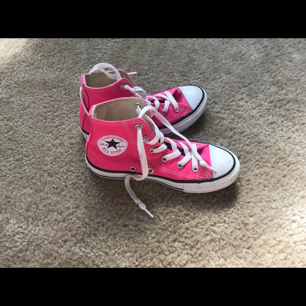 Little Girls Converse High Tops Pink Size 13